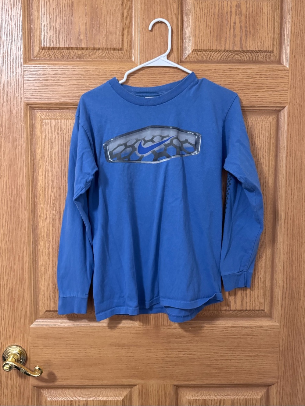 Vintage Nike Royal Blue Long-Sleeve Graphic Tee